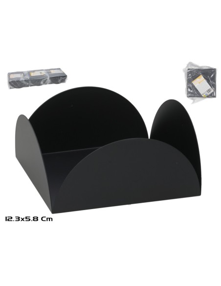 SERVILLETERO METAL 12,3X12,3X5,8CM NEGRO