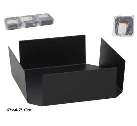 SERVILLETERO METAL 12X12X4,2CM NEGRO