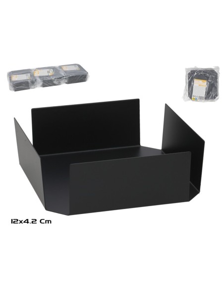 SERVILLETERO METAL 12X12X4,2CM NEGRO
