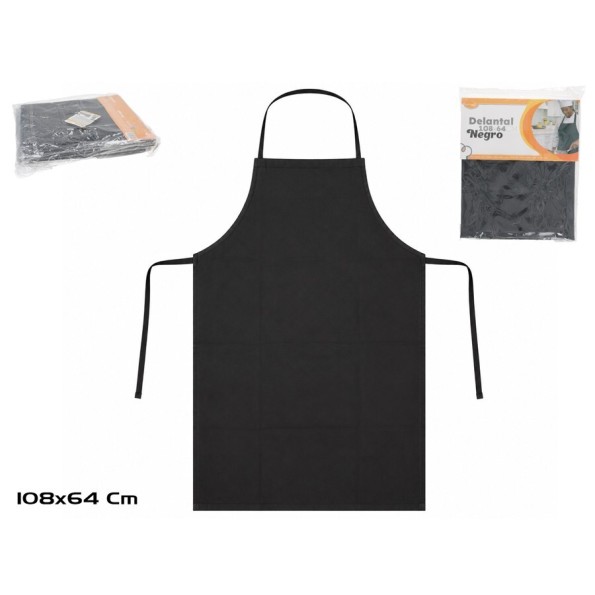 DELANTAL 108X64CM NEGRO