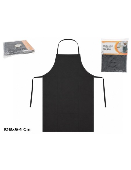 DELANTAL 108X64CM NEGRO