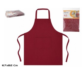 DELANTAL C/BOLSILLO 67X82CM ROJO