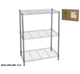 ESTANTERIA CROMADA 3 BALDAS 56X35X81CM