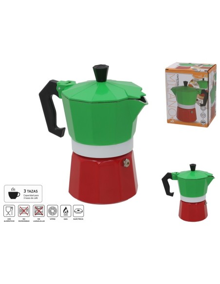 CAFETERA ESPRESSO 3 TAZAS MILANO