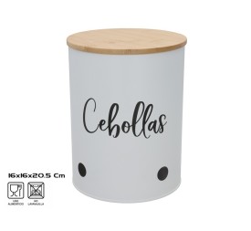 BOTE METAL 16X16X20.5CM CEBOLLAS