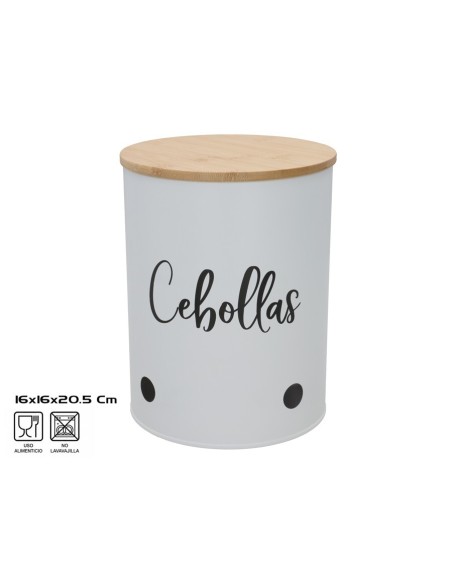 BOTE METAL 16X16X20.5CM CEBOLLAS