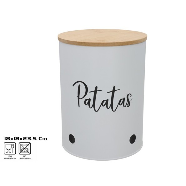 BOTE METAL 18X18X23.5CM PATATAS