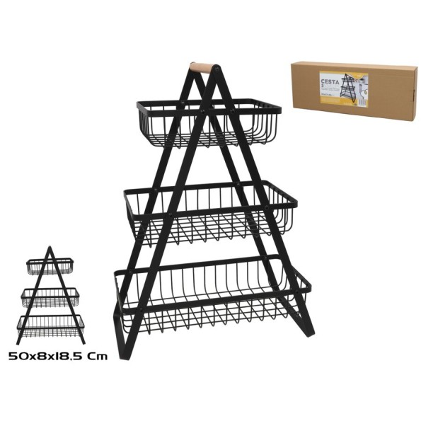 CESTA 3 NIVELES 33.5X17.5X46.5CM