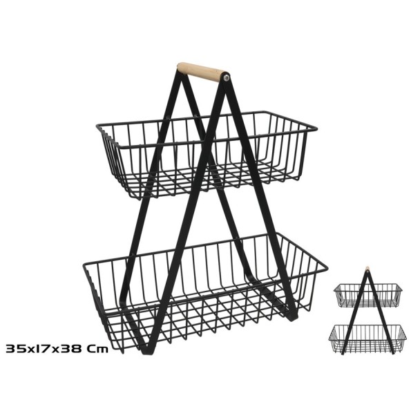 CESTA 2 NIVELES 35X17X38CM