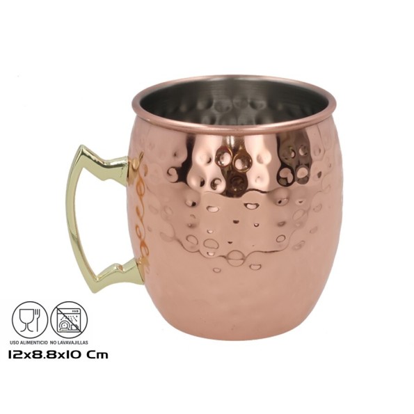 TAZA COCKTAIL MARTILLADO CON ASA