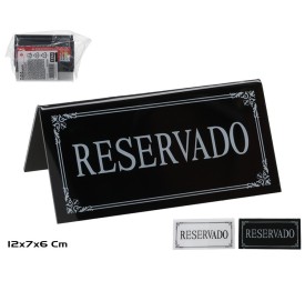 PLACA RESERVADO 12X6CM