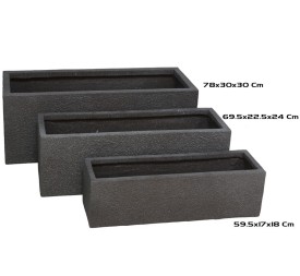 JARDINERA MAGNESIO X3 78/69,5/59,5 CM PIEDRA