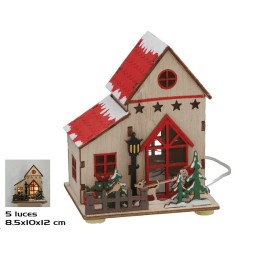 CASA NAVIDAD C/5 LUCES 10X8.5X12CM KASAU