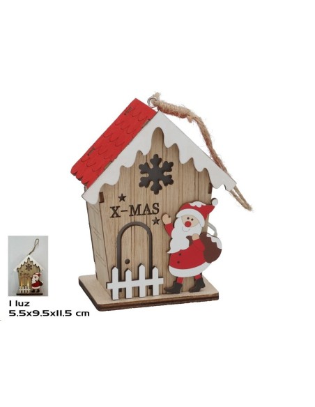 CASA NAVIDAD C/1 LUZ 9.5X5.5X11.5CM KASAU
