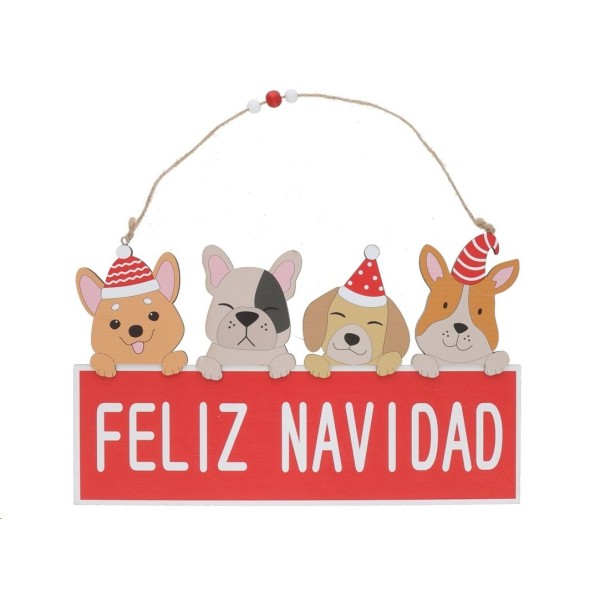 FELIZ NAVIDAD PERRO 32X0.7X19.5CM REUGN
