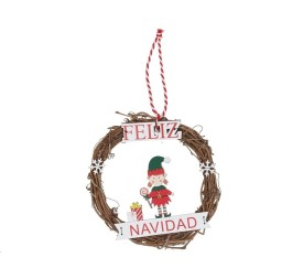 CORONA NAVIDAD 17X17X2CM SNOH