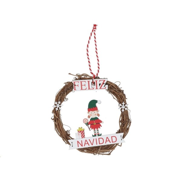 CORONA NAVIDAD 17X17X2CM SNOH