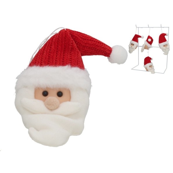 CABEZA COLGANTE ROJA SANTA LED 17 CM