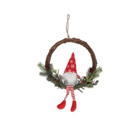 CORONA COLGANTE CON PAPA NOEL 25X7X37CM