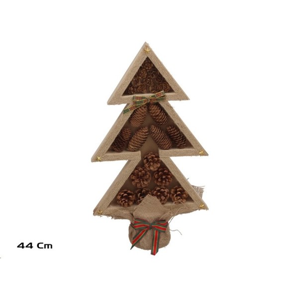 ARBOL NAVIDAD MADERA PI?S 44CM