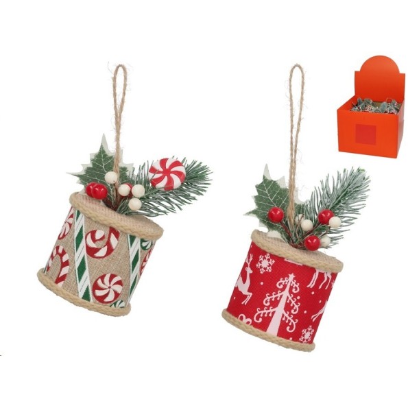 ADORNO NAVIDAD TAMBOR 2 STD. 6.3X10CM