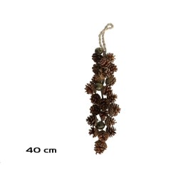 GUIRNALDA 22 PIÑAS C/CASCABEL 40CM NATURAL