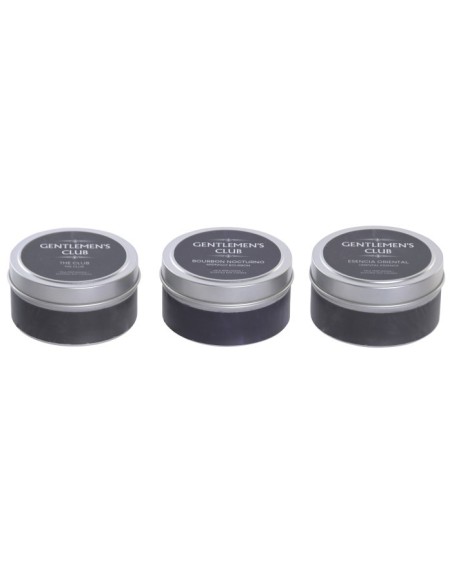 VELA SET 3 CERA DE SOJA 27X10,5X5 80 GR. GENTS CLU
