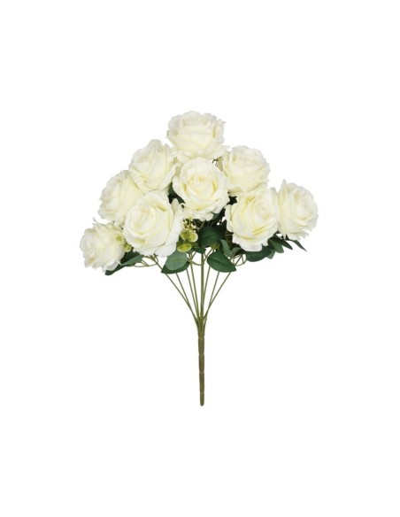 RAMO ROSAS GIG X 9 - 56 CM (BLANCO)