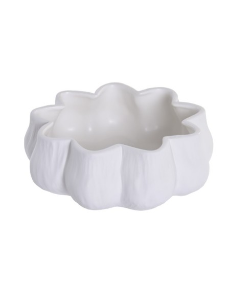 CENTRO MESA CERAMICA 25X25X8.5 BLANCO