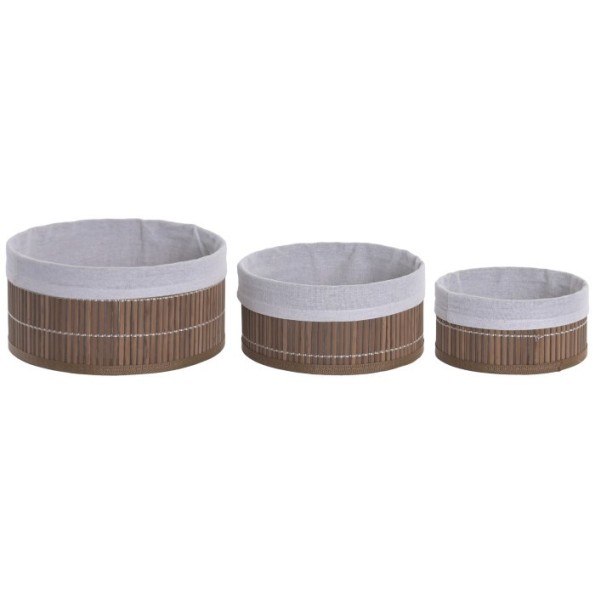 CESTA SET 3 BAMBU 36X26X16 NATURAL