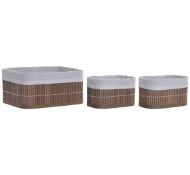 CESTA SET 3 BAMBU 26X19X12 MARRON