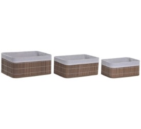 CESTA SET 3 BAMBU 36X26X16 MARRON
