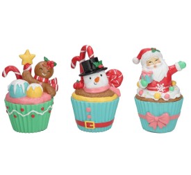 CUPCAKE DEC. GINGER 11,5X9X15CM 3STD