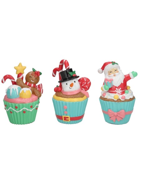 CUPCAKE DEC. GINGER 11,5X9X15CM 3STD
