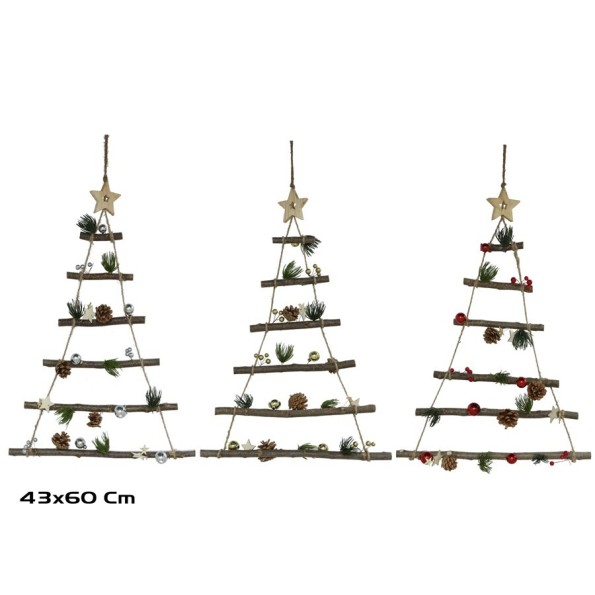 ARBOL NAVIDAD NATURAL 3STD 43X60CM LYNOE