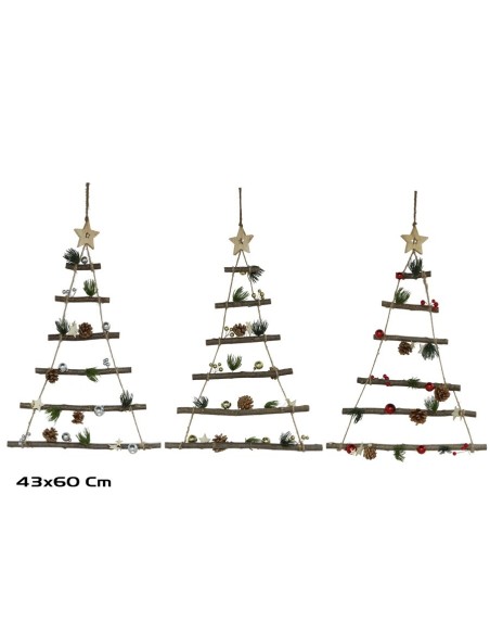ARBOL NAVIDAD NATURAL 3STD 43X60CM LYNOE