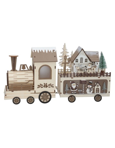 TREN CASA XMAS C/7 LED CALIDA 35X7,5X18,5CM PINEZA