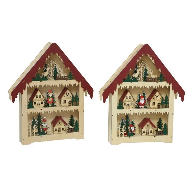 CASA DECORACION C/11 LED  2 STD 38X7.6X45CM LUNIU
