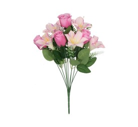 RAMO AZUCENAS-CAPULLOS X 9-46CM (FUCSIA)