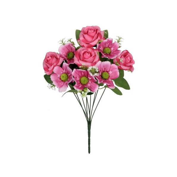 RAMO ROSAS-COSMOS X 9 -46 CM (FUCSIA)
