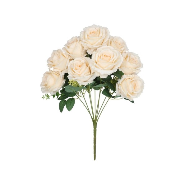 RAMO ROSAS GIG X 9 - 56 CM (MARFIL)