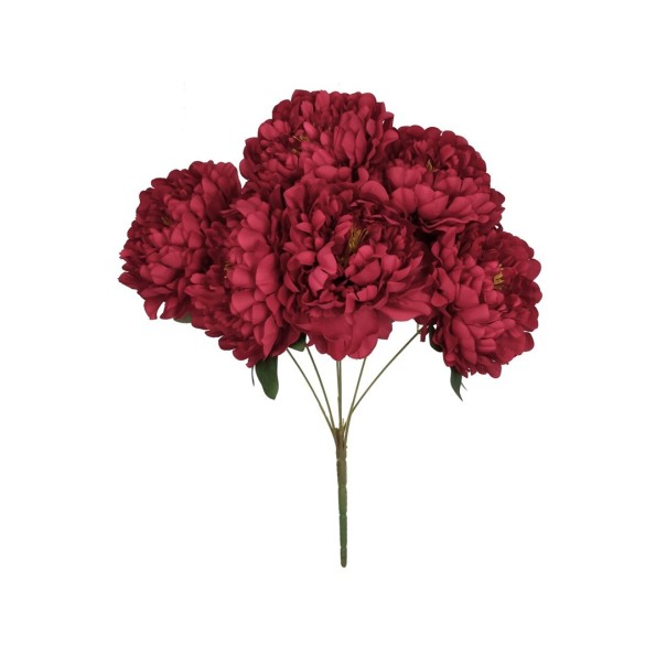 RAMO PEONIAS GIG X 6 -53 CM (ROJO)