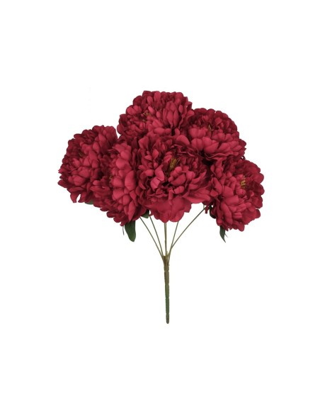 RAMO PEONIAS GIG X 6 -53 CM (ROJO)