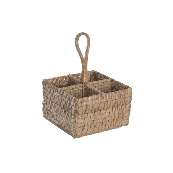 CUBERTERO BAMBU RATAN 19X19X27 NATURAL