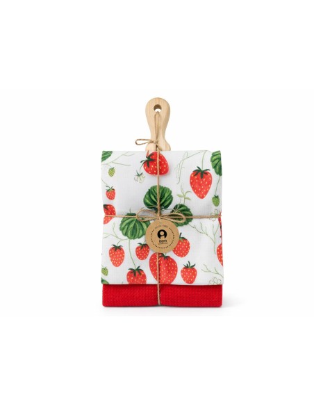 PAÑO SET 3 ALGODON MADERA DE PINO 40X70 FRESAS