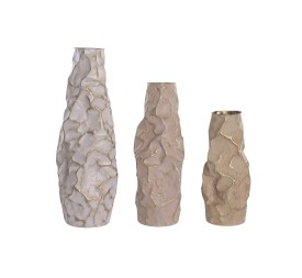 JARRON SET 3 METAL 18X18X62 RUGOSO