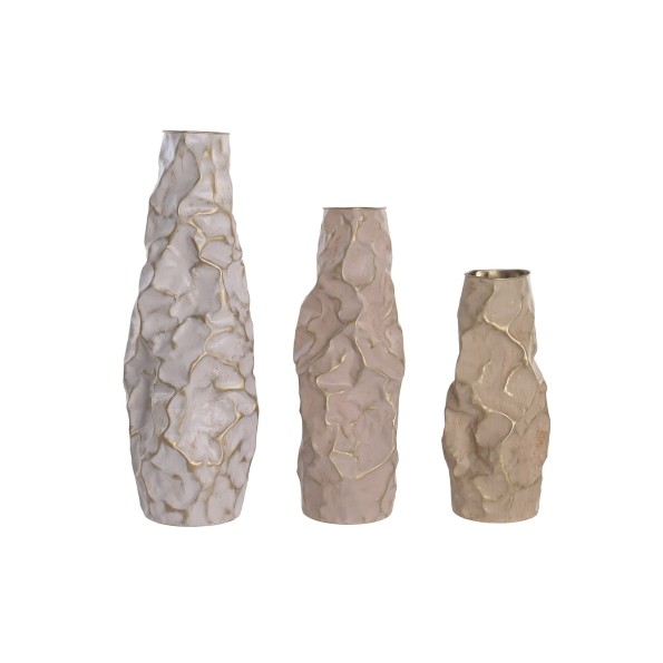 JARRON SET 3 METAL 18X18X62 RUGOSO