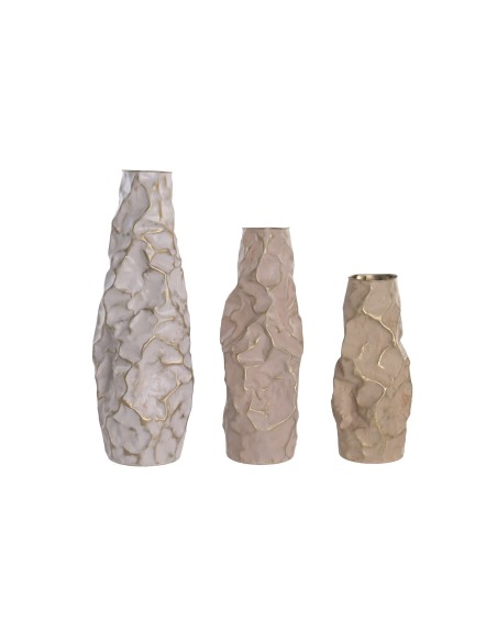 JARRON SET 3 METAL 18X18X62 RUGOSO