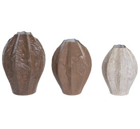 JARRON SET 3 METAL 25X25X35 CALABAZA