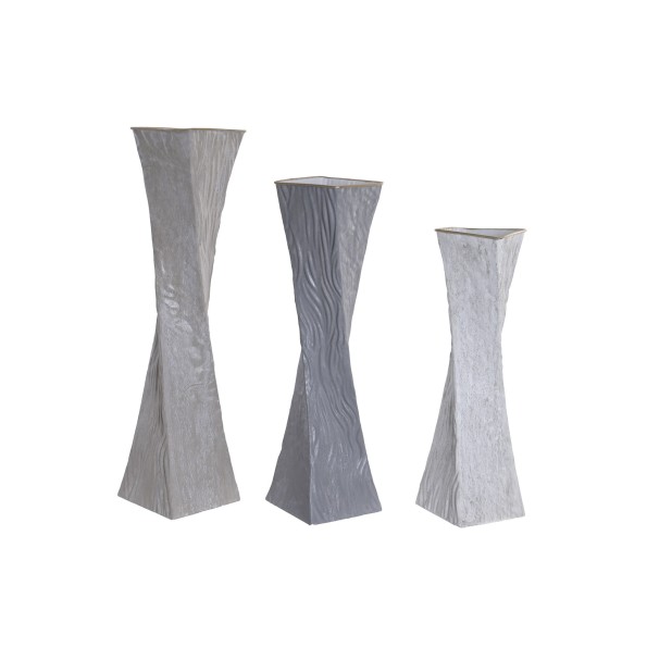 JARRON SET 3 METAL 13X13X56 ESPRIAL